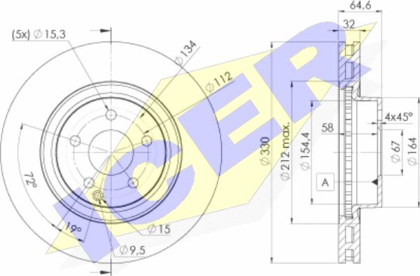 Icer 78BD2593-2 - Тормозной диск autospares.lv