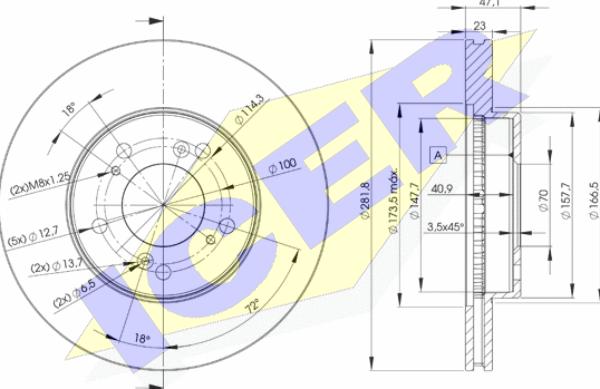 Icer 78BD2586-2 - Тормозной диск autospares.lv