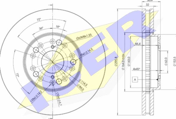 Icer 78BD2611-2 - Тормозной диск autospares.lv