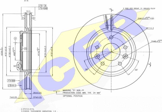 Icer 78BD2089-2 - Тормозной диск autospares.lv