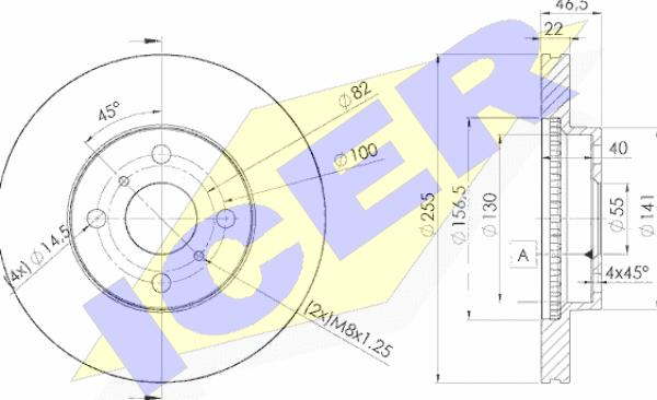 Icer 78BD2038-2 - Тормозной диск autospares.lv