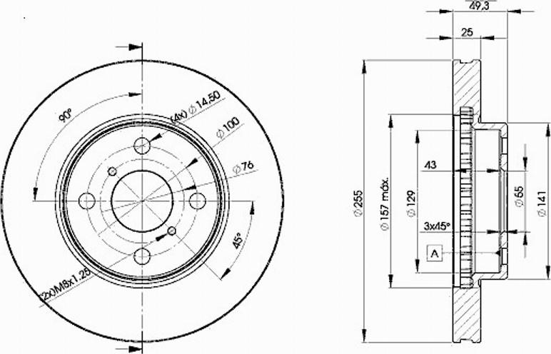 Icer 78BD2100 - Тормозной диск autospares.lv