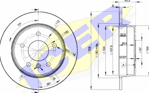 Icer 78BD2113-2 - Тормозной диск autospares.lv