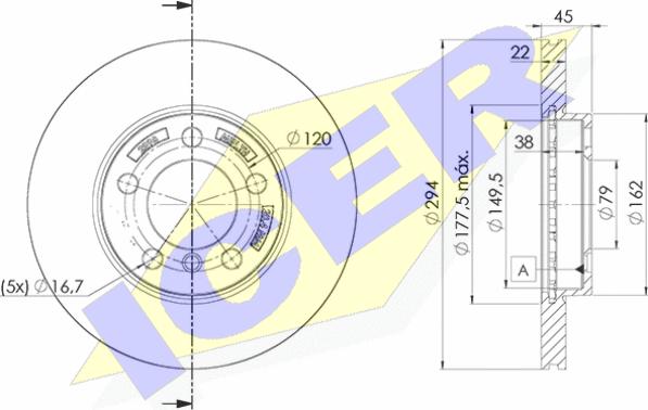 Icer 78BD2898-2 - Тормозной диск autospares.lv