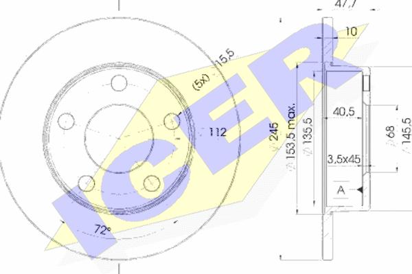 Icer 78BD2746-2 - Тормозной диск autospares.lv