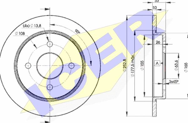 Icer 78BD7969-2 - Тормозной диск autospares.lv