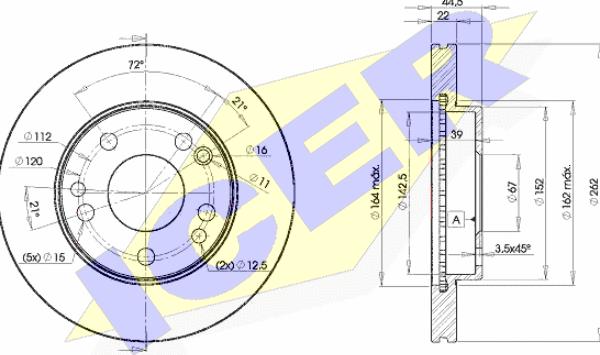 Icer 78BD7560-2 - Тормозной диск autospares.lv