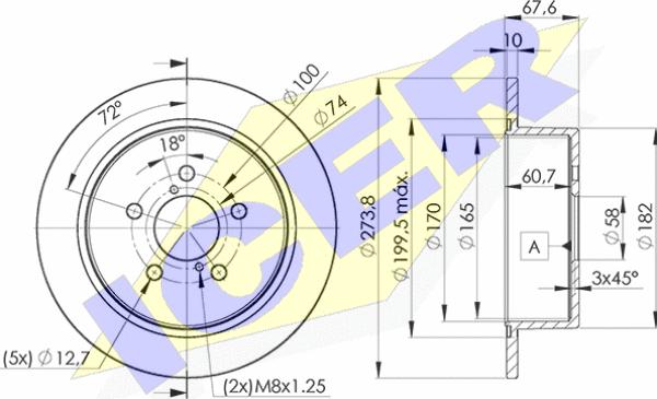 Icer 78BD7033-2 - Тормозной диск autospares.lv