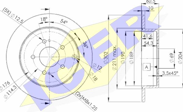 Icer 78BD7032-2 - Тормозной диск autospares.lv