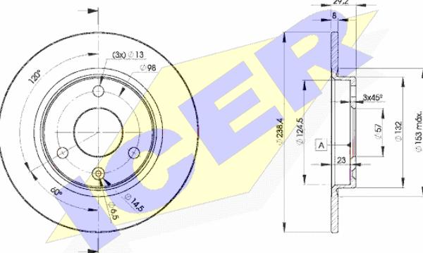 Icer 78BD7199-2 - Тормозной диск autospares.lv