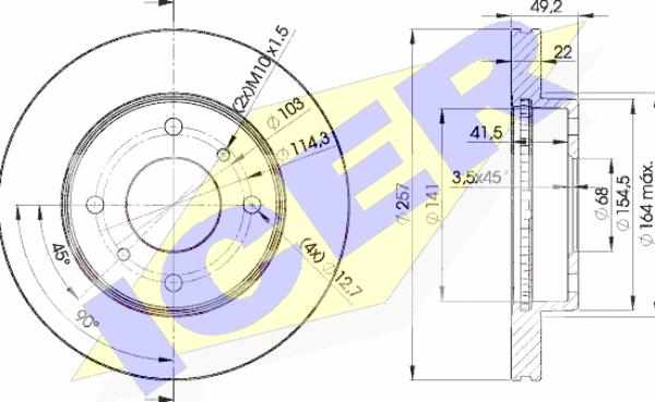 Icer 78BD7101-2 - Тормозной диск autospares.lv