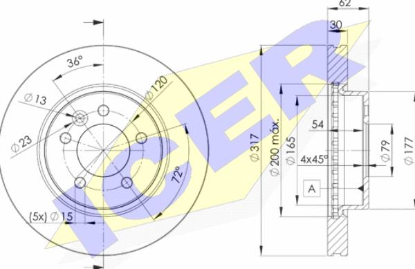 Icer 78BD7360-2 - Тормозной диск autospares.lv