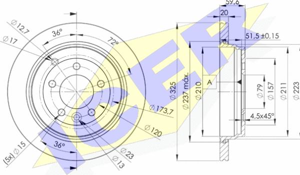 Icer 78BD7361-2 - Тормозной диск autospares.lv