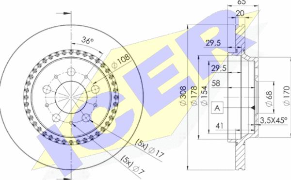 Icer 78BD7302-1 - Тормозной диск autospares.lv