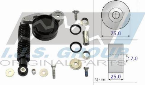 IJS GROUP 93-1429 - Ремонтный комплект, рычаг натяжки поликлинового ремня autospares.lv