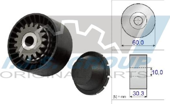 IJS GROUP 93-1060 - Ролик, поликлиновый ремень autospares.lv