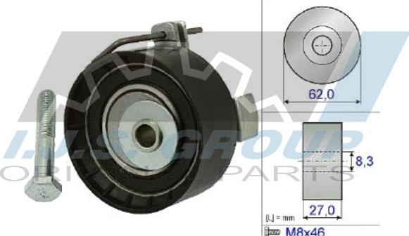 IJS GROUP 93-1172 - Натяжной ролик, зубчатый ремень ГРМ autospares.lv