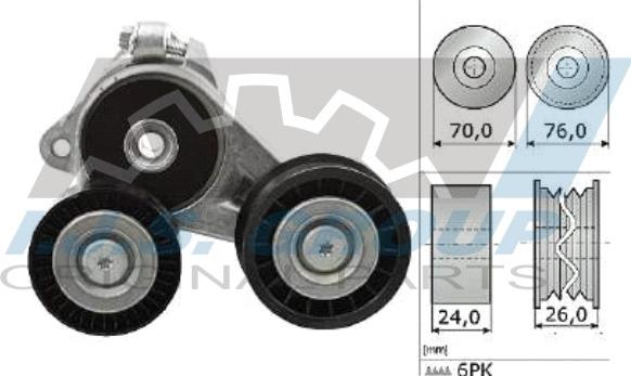 IJS GROUP 93-1334 - Натяжитель, поликлиновый ремень autospares.lv