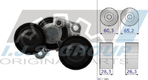 IJS GROUP 93-1288 - Натяжитель, поликлиновый ремень autospares.lv