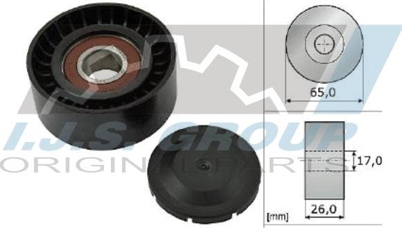 IJS GROUP 93-1275 - Ролик, поликлиновый ремень autospares.lv