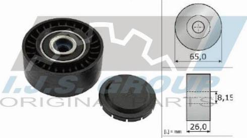 IJS GROUP 93-1273 - Ролик, поликлиновый ремень autospares.lv