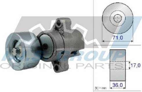 IJS GROUP 93-2448 - Натяжитель, поликлиновый ремень autospares.lv