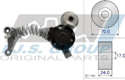 IJS GROUP 93-2429 - Натяжитель, поликлиновый ремень autospares.lv