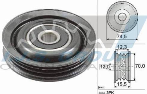 IJS GROUP 93-2187 - Ролик, поликлиновый ремень autospares.lv