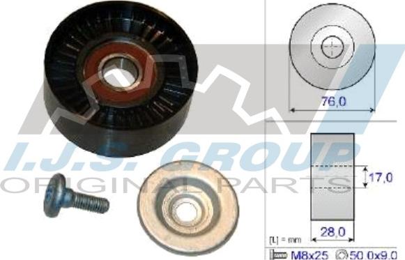 IJS GROUP 93-2138 - Ролик, поликлиновый ремень autospares.lv