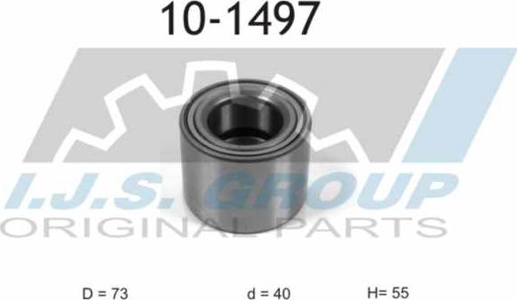 IJS GROUP 10-1497 - Подшипник ступицы колеса, комплект autospares.lv