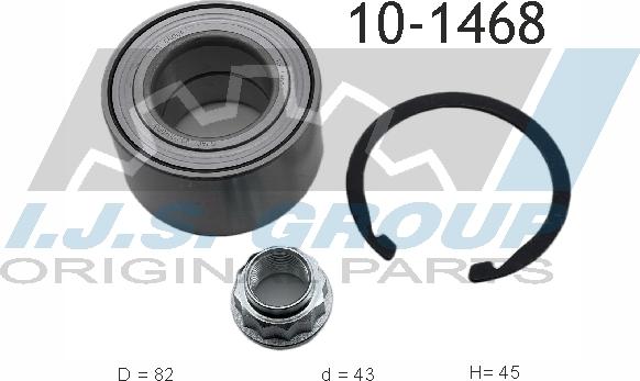 IJS GROUP 10-1468 - Подшипник ступицы колеса, комплект autospares.lv