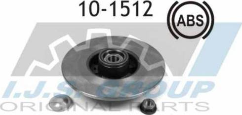 IJS GROUP 10-1512 - Тормозной диск autospares.lv