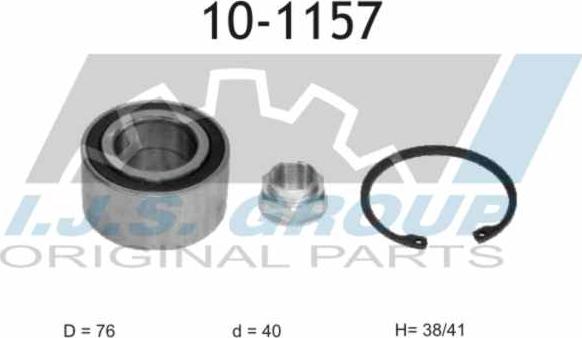 IJS GROUP 10-1157 - Подшипник ступицы колеса, комплект autospares.lv