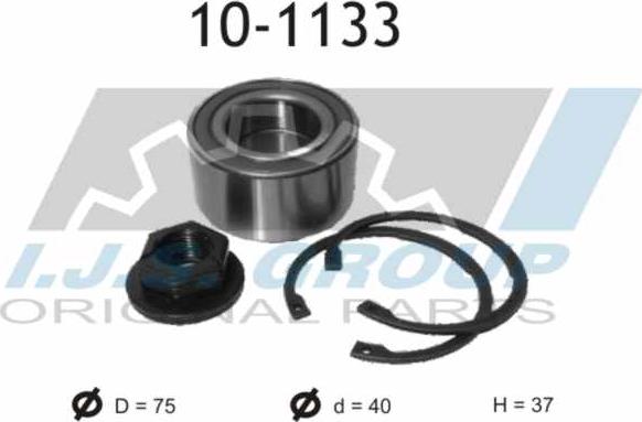 IJS GROUP 10-1133 - Подшипник ступицы колеса, комплект autospares.lv