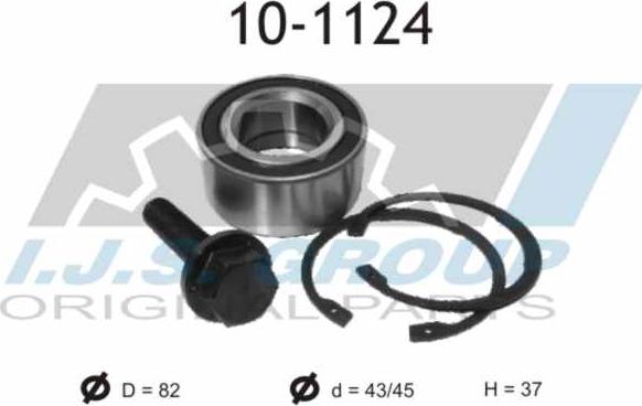 IJS GROUP 10-1124 - Подшипник ступицы колеса, комплект autospares.lv