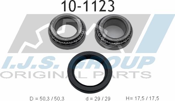 IJS GROUP 10-1123 - Подшипник ступицы колеса, комплект autospares.lv