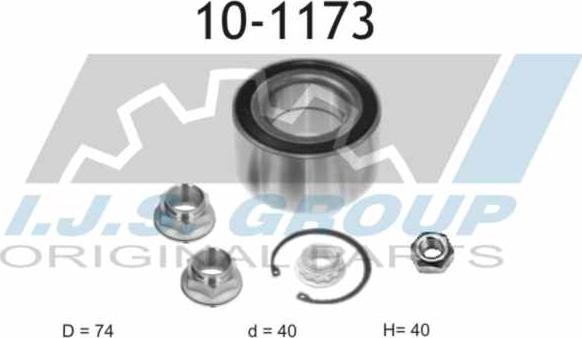 IJS GROUP 10-1173 - Подшипник ступицы колеса, комплект autospares.lv