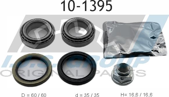 IJS GROUP 10-1395 - Подшипник ступицы колеса, комплект autospares.lv