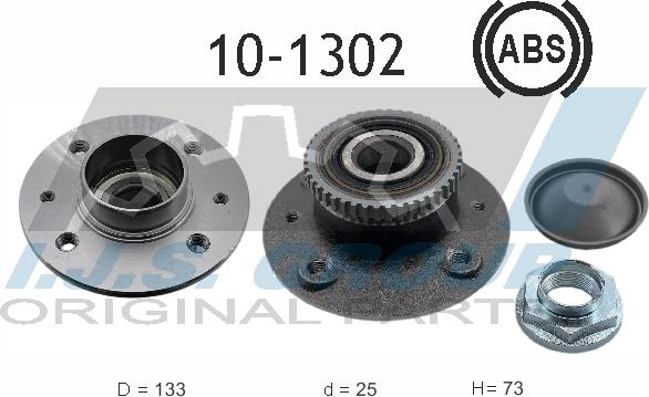 IJS GROUP 10-1302 - Подшипник ступицы колеса, комплект autospares.lv