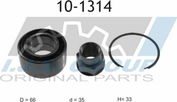 IJS GROUP 10-1314 - Подшипник ступицы колеса, комплект autospares.lv