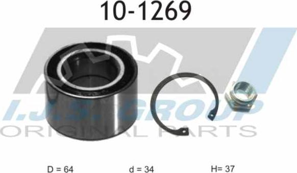 IJS GROUP 10-1269 - Подшипник ступицы колеса, комплект autospares.lv