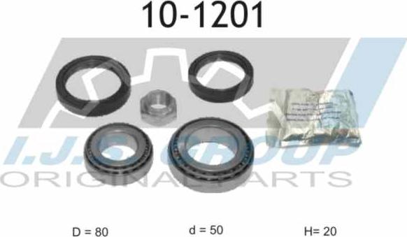 IJS GROUP 10-1201 - Подшипник ступицы колеса, комплект autospares.lv