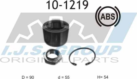 IJS GROUP 10-1219 - Подшипник ступицы колеса, комплект autospares.lv