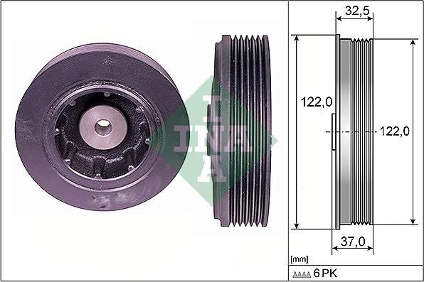 INA 544 0084 10 - Шкив коленчатого вала autospares.lv