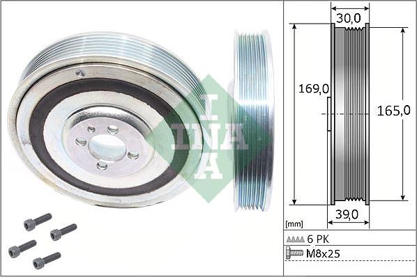 INA 544 0080 20 - Шкив коленчатого вала autospares.lv