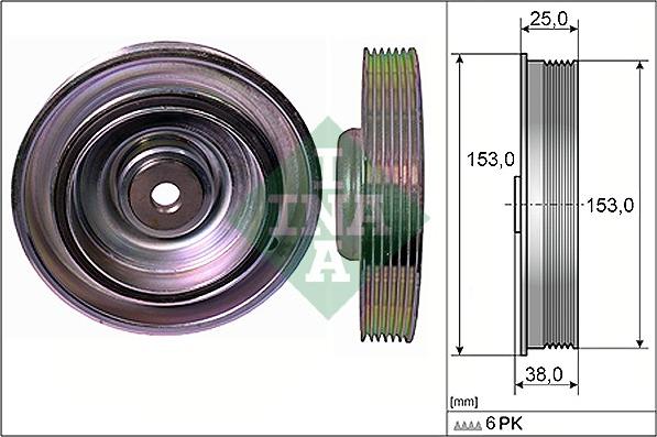 INA 544 0087 10 - Шкив коленчатого вала autospares.lv