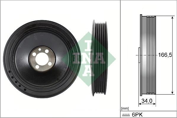 INA 544 0157 10 - Шкив коленчатого вала autospares.lv