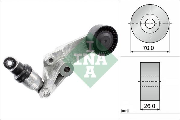 INA 534 0016 10 - Натяжитель, поликлиновый ремень autospares.lv