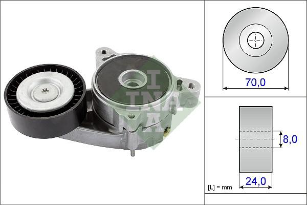 INA 534 0361 10 - Натяжитель, поликлиновый ремень autospares.lv