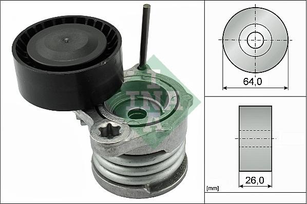 INA 534 0331 10 - Натяжитель, поликлиновый ремень autospares.lv